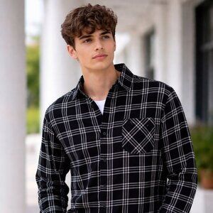 Volcom Plaid Textured Cotton Flannel Shirt SM NWT
